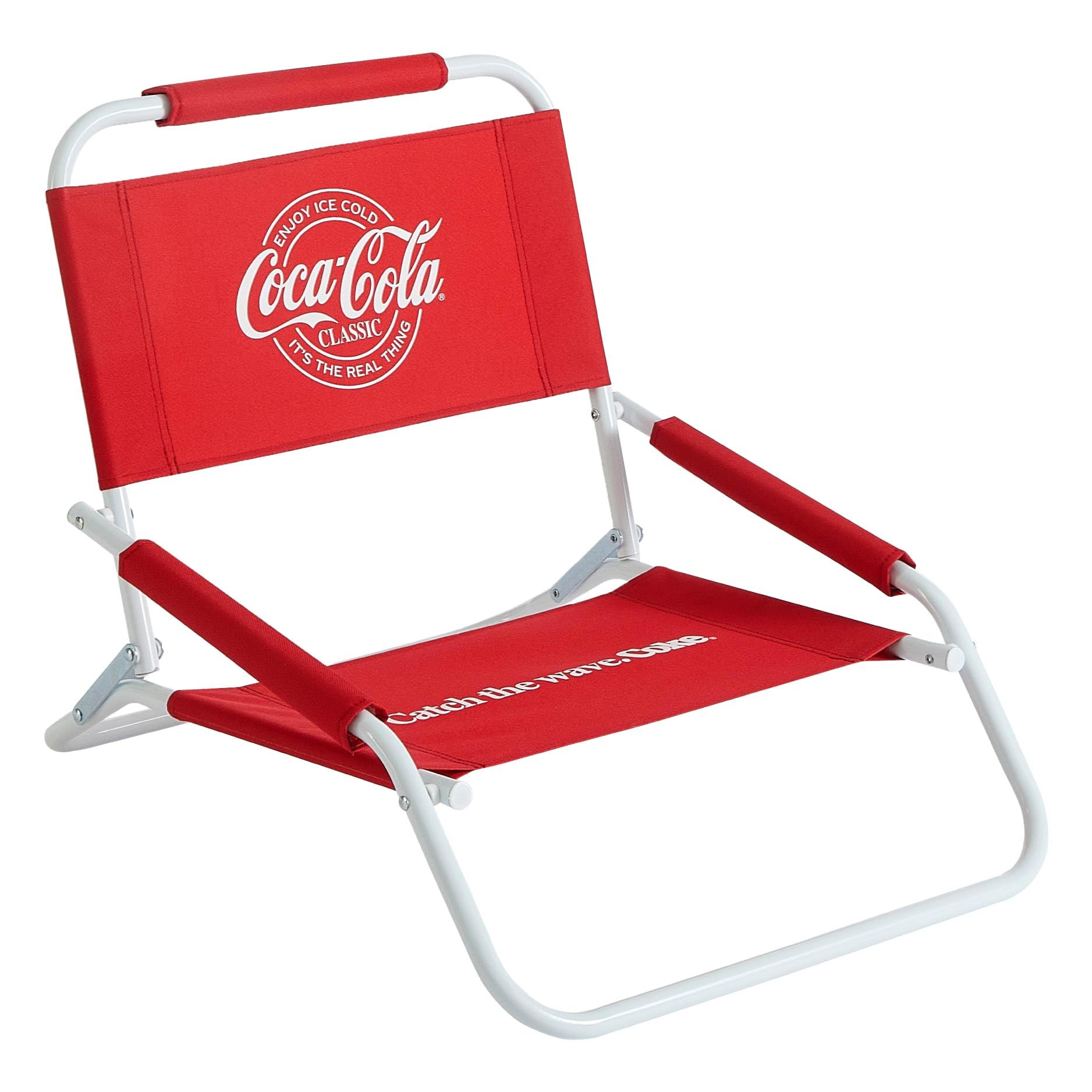 Coca-Cola アウトドアチェア 赤・バック Amazon.co.jp: Coca Cola ロービーチチェア ポータブル折りたたみ
